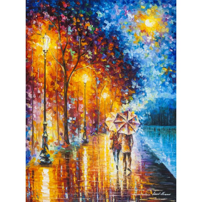 LOVE BY THE RAINY LAKE Limited Edition Original Oil Painting By