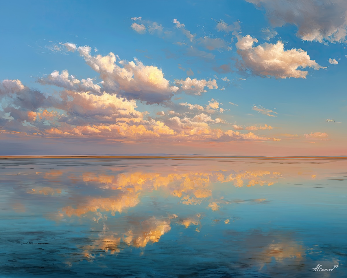 SKY REFLECTED BASIN - Paint by Numbers Full Kit