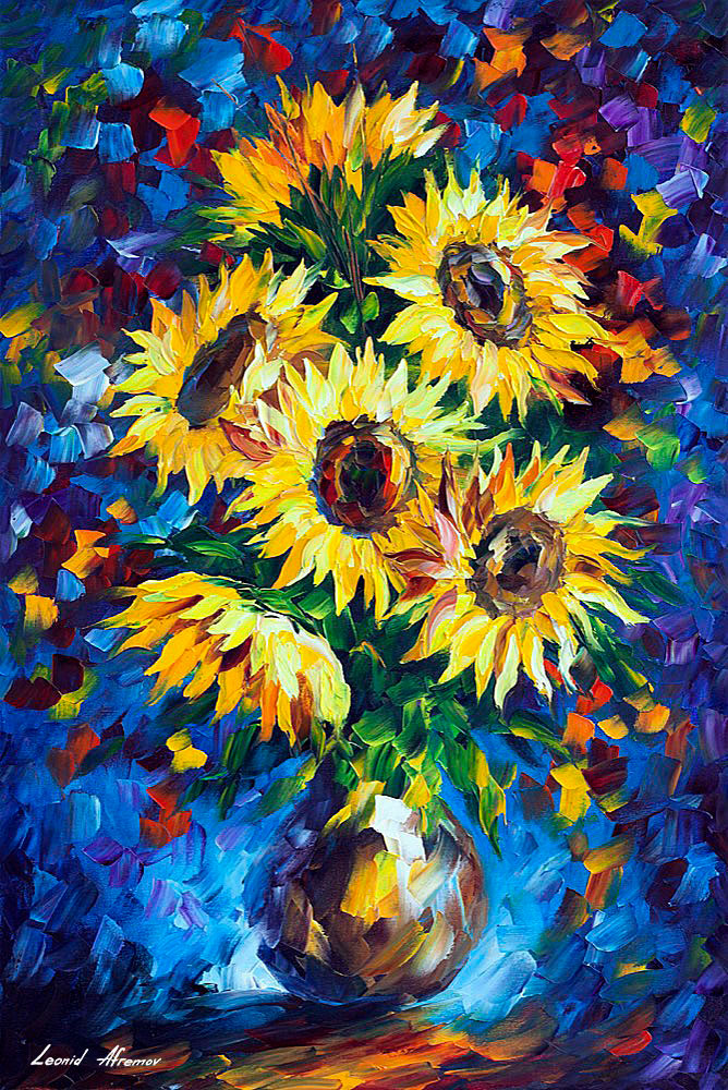 beautiful sunflower painting