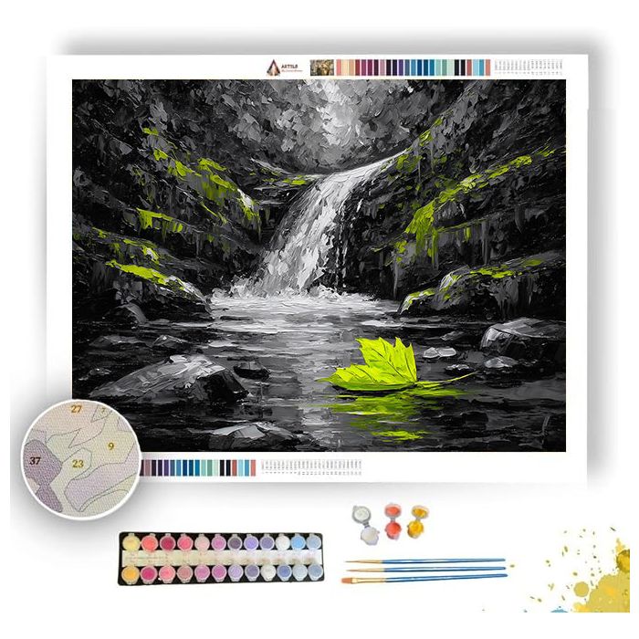 CHARTREUSE CASCADE - Paint by Numbers Full Kit
