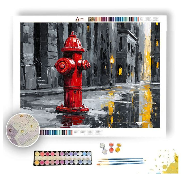 CRIMSON CASCADE - Paint by Numbers Full Kit