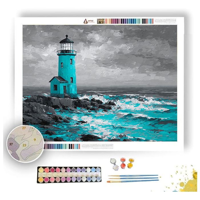 TEAL TOWER - Paint by Numbers Full Kit