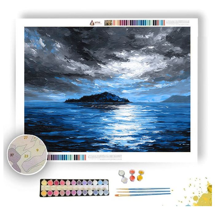 INDIGO ISLE BW - Paint by Numbers Full Kit