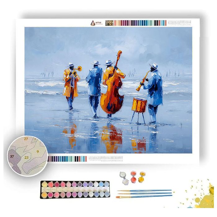 FROZEN RHYTHM BW - Paint by Numbers Full Kit