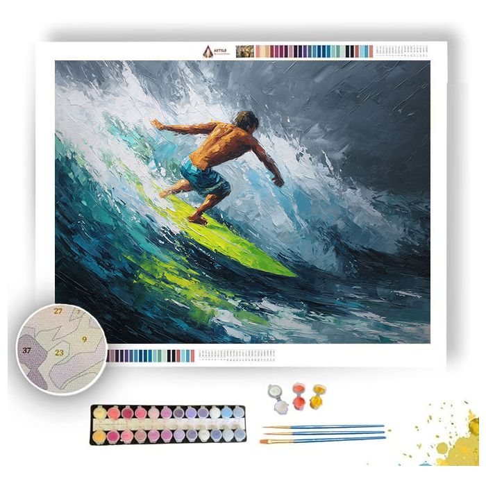 THE LAST SURFER BW - Paint by Numbers Full Kit