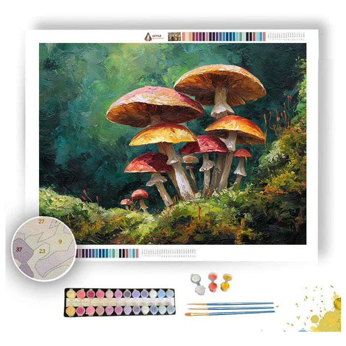 MUSHROOM MYSTIQUE - Paint by Numbers Full Kit