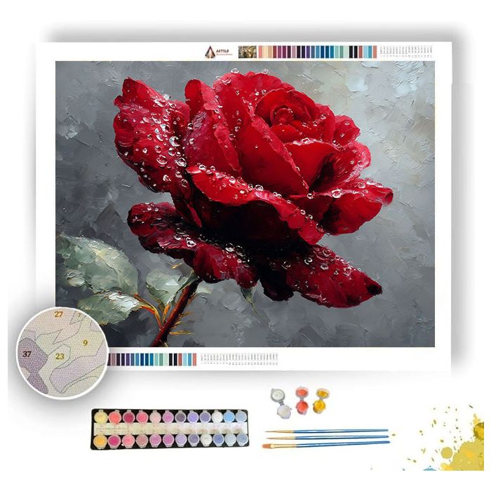 ROSE AND DEW - Paint by Numbers Full Kit