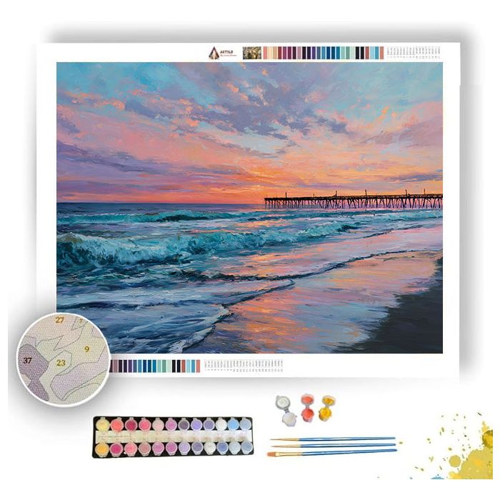 BEACH AT DUSK - Paint by Numbers Full Kit