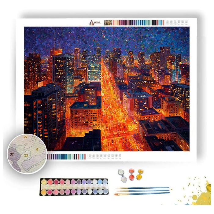 CITY LIGHTS - Paint by Numbers Full Kit