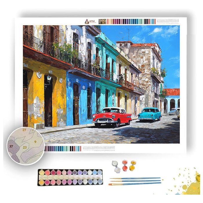 CUBAN OLD TOWN - Paint by Numbers Full Kit