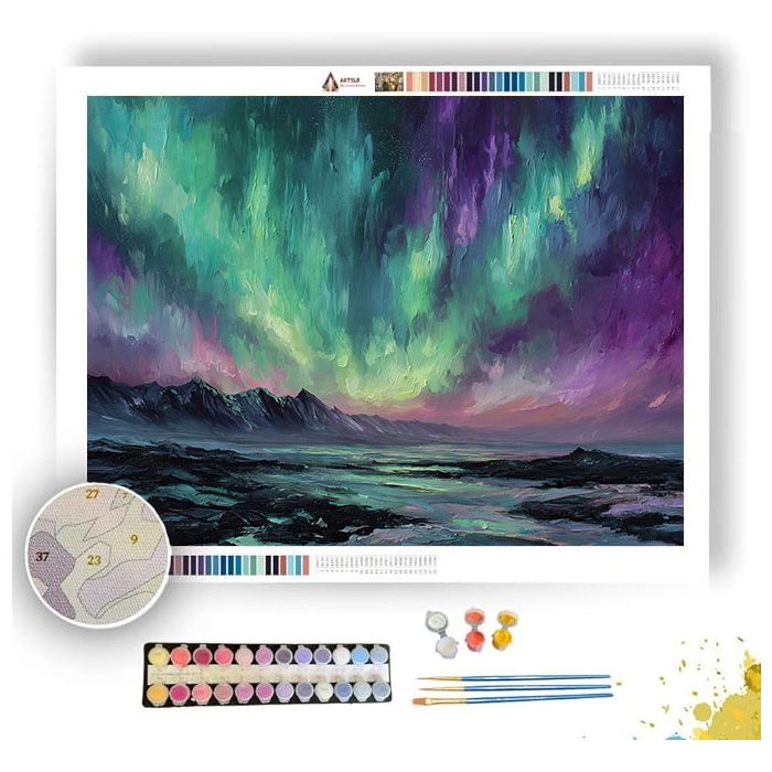 ICELANDIC NORTHERN LIGHTS - Paint by Numbers Full Kit