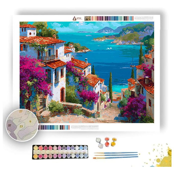 MEDITERRANEAN VILLAGE - Paint by Numbers Full Kit