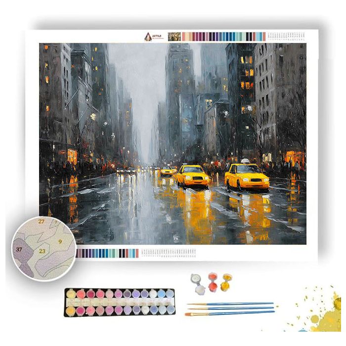 NEW YORK CITY RAIN - Paint by Numbers Full Kit