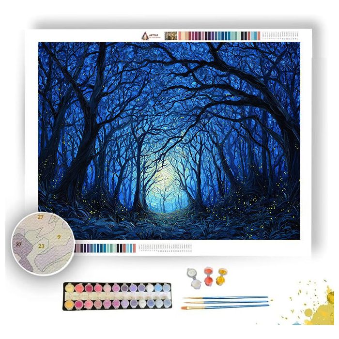 NIGHT TIME FOREST - Paint by Numbers Full Kit