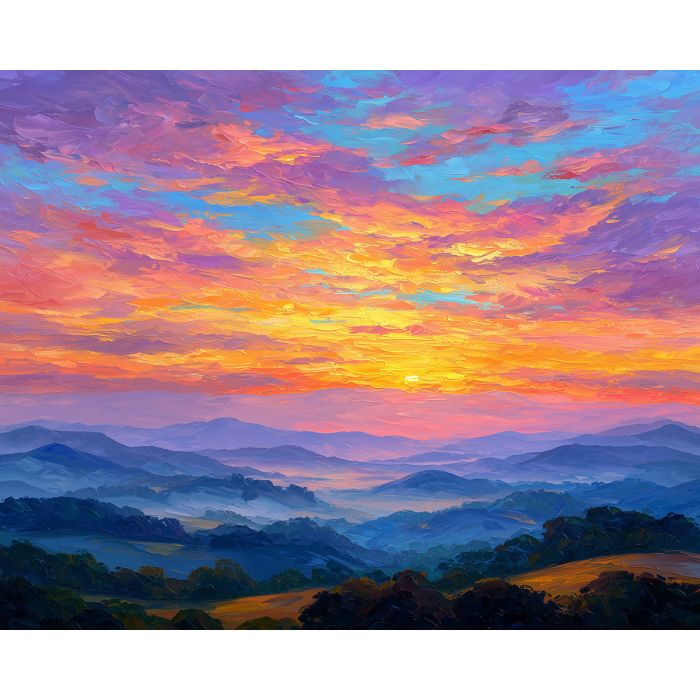 SUNRISE OVER THE HILLS