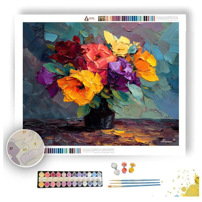 A VASE OF FLOWERS - Paint by Numbers Full Kit