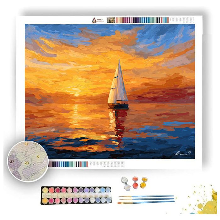 SAILBOAT ON THE SEA - Paint by Numbers Full Kit