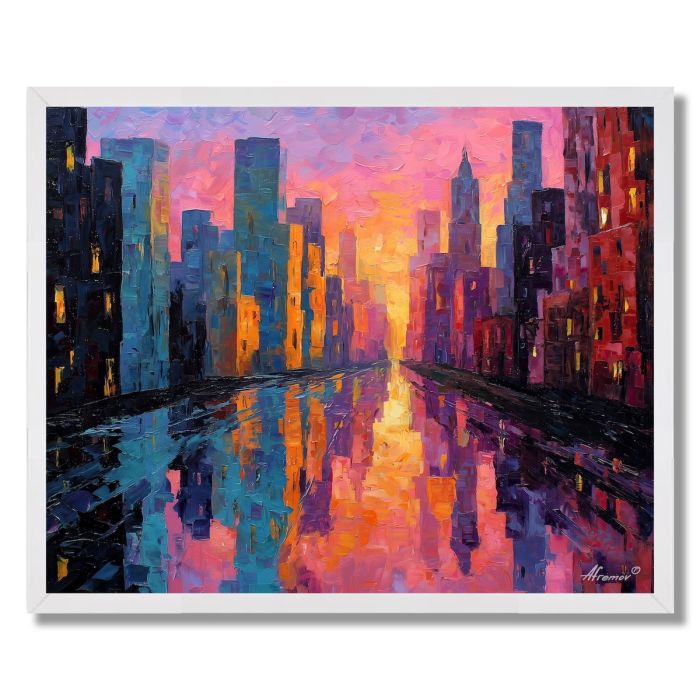 THE CITY AT DAWN - FRAMED