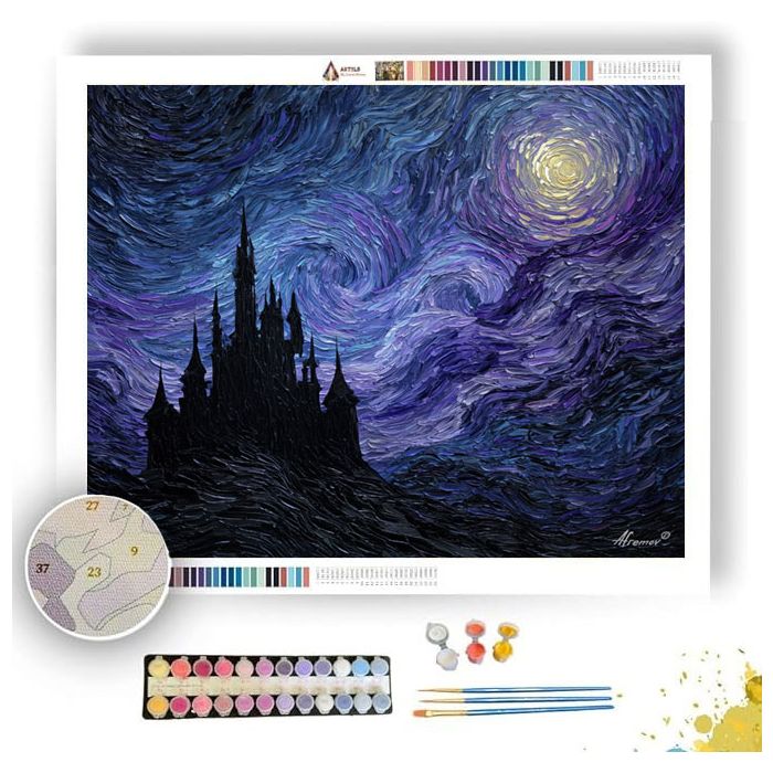 THE GHOSTLY CASTLE - Paint by Numbers Full Kit