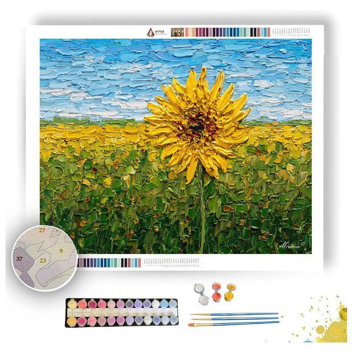 THE GOLDEN SUNFLOWER - Paint by Numbers Full Kit