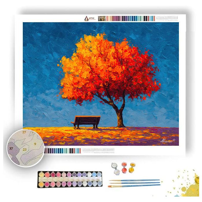 THE LONE BENCH - Paint by Numbers Full Kit