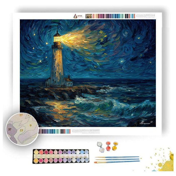 THE LONELY LIGHTHOUSE - Paint by Numbers Full Kit