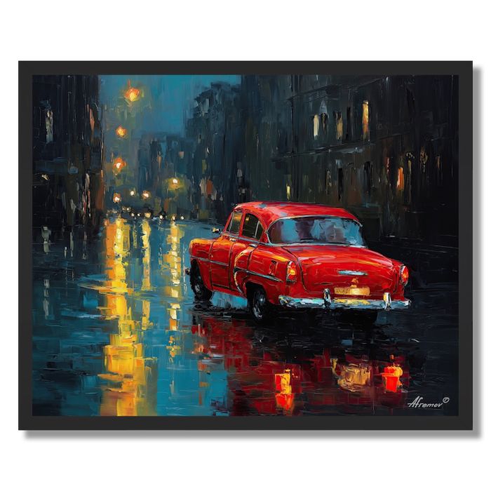 THE RED CAR - FRAMED