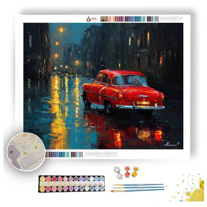 THE RED CAR - Paint by Numbers Full Kit