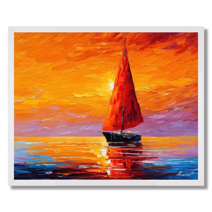 THE RED SAILBOAT - FRAMED
