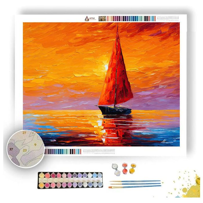THE RED SAILBOAT - Paint by Numbers Full Kit