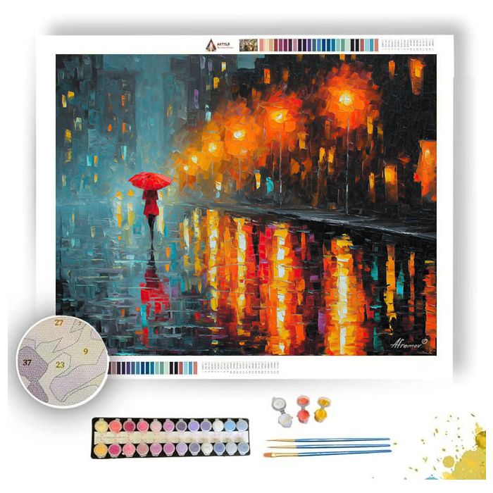 THE RED UMBRELLA - Paint by Numbers Full Kit
