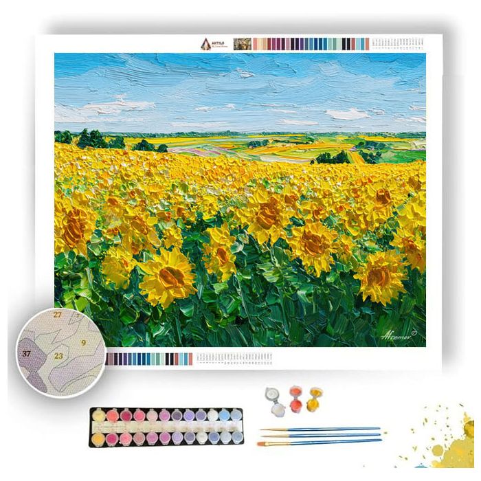 THE SUNFLOWER FIELD - Paint by Numbers Full Kit