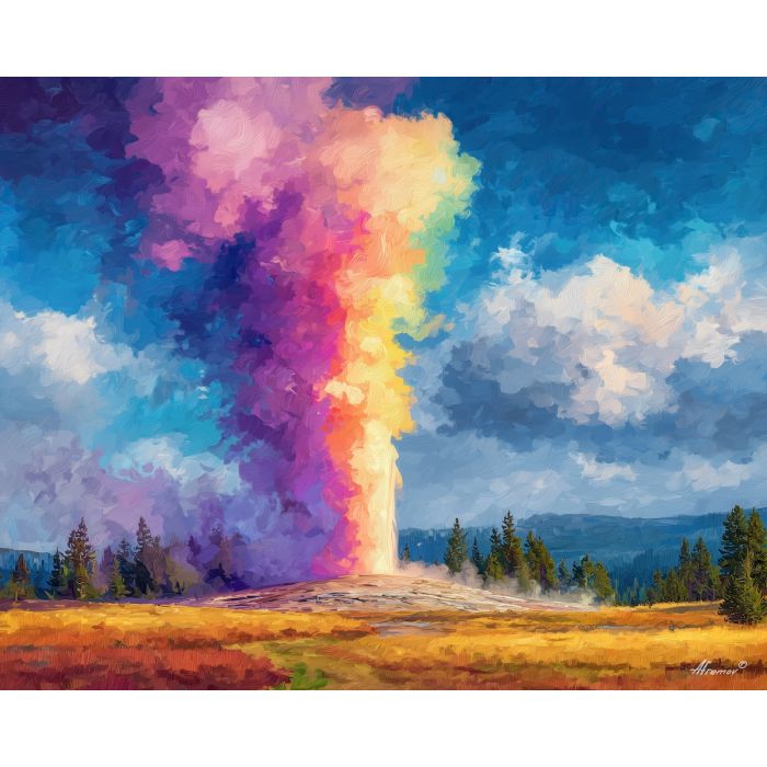 YELLOWSTONE GEYSER BURST