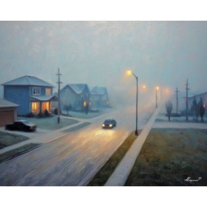 SUBURBAN STREET FOG