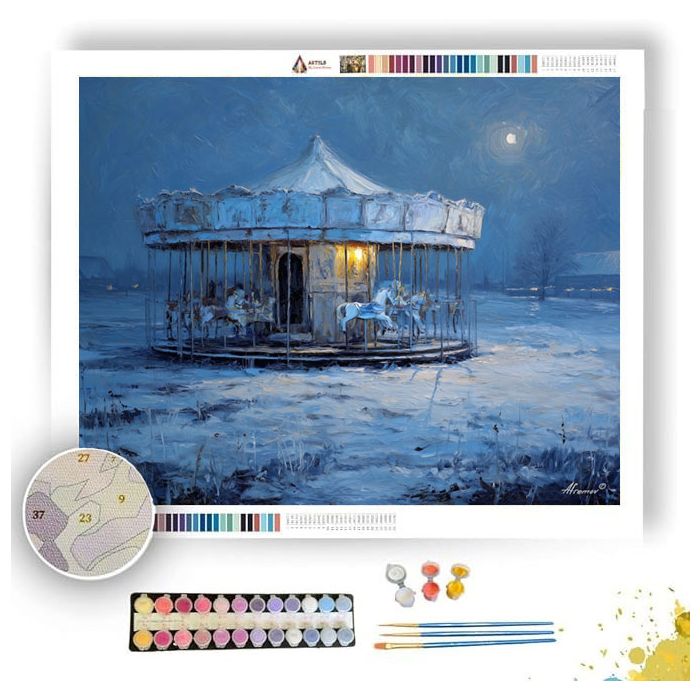 GHOSTLY CAROUSEL - Paint by Numbers Full Kit