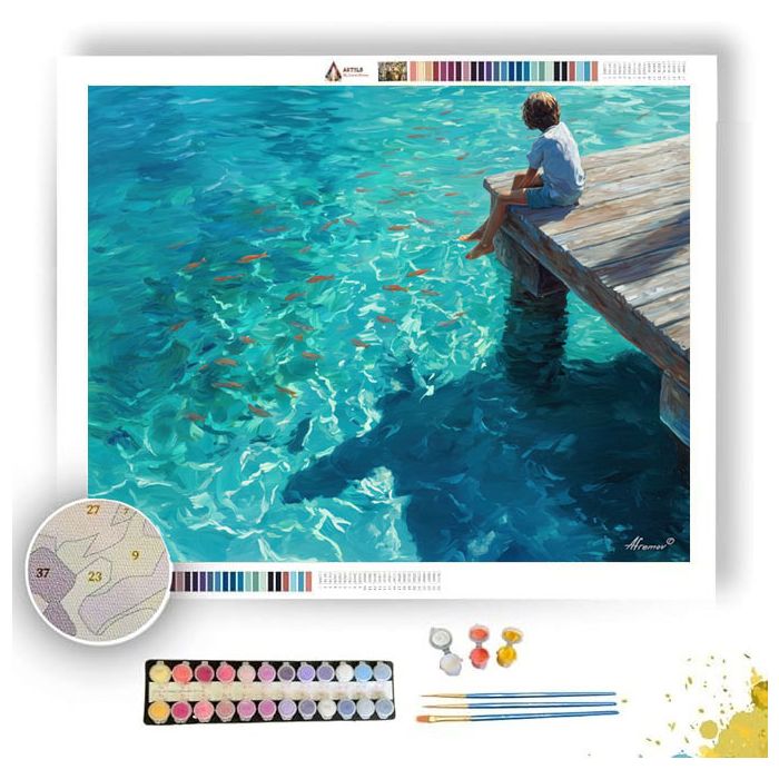 AQUAMARINE DREAMS - Paint by Numbers Full Kit