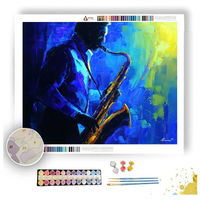 SAPPHIRE JAZZ - Paint by Numbers Full Kit