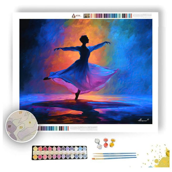 WHIRLING SILHOUETTE - Paint by Numbers Full Kit