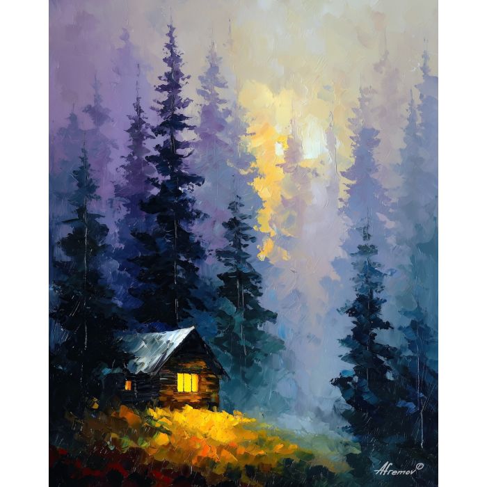 CABIN IN MIST