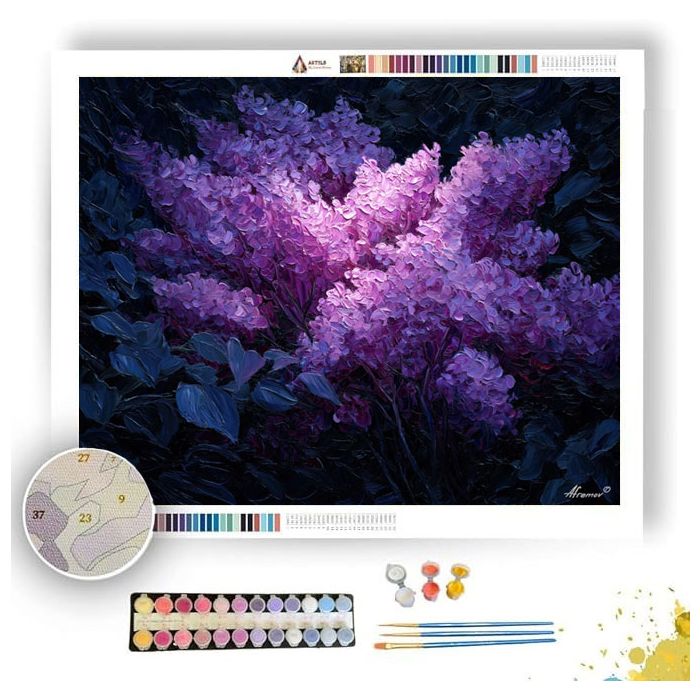 MOONLIT LILACS - Paint by Numbers Full Kit