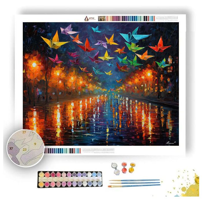 PAPER BIRDS - Paint by Numbers Full Kit