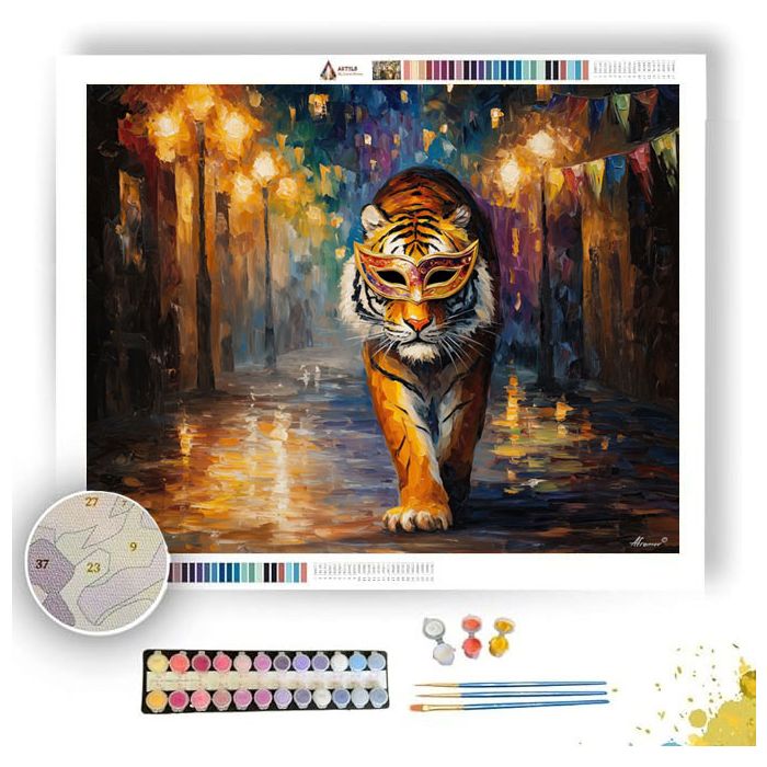 MASKED TIGER - Paint by Numbers Full Kit