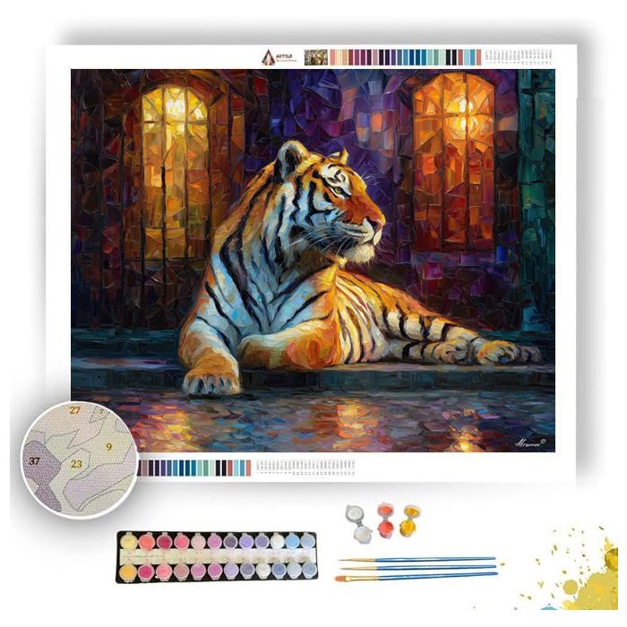 STAINED TIGER - Paint by Numbers Full Kit