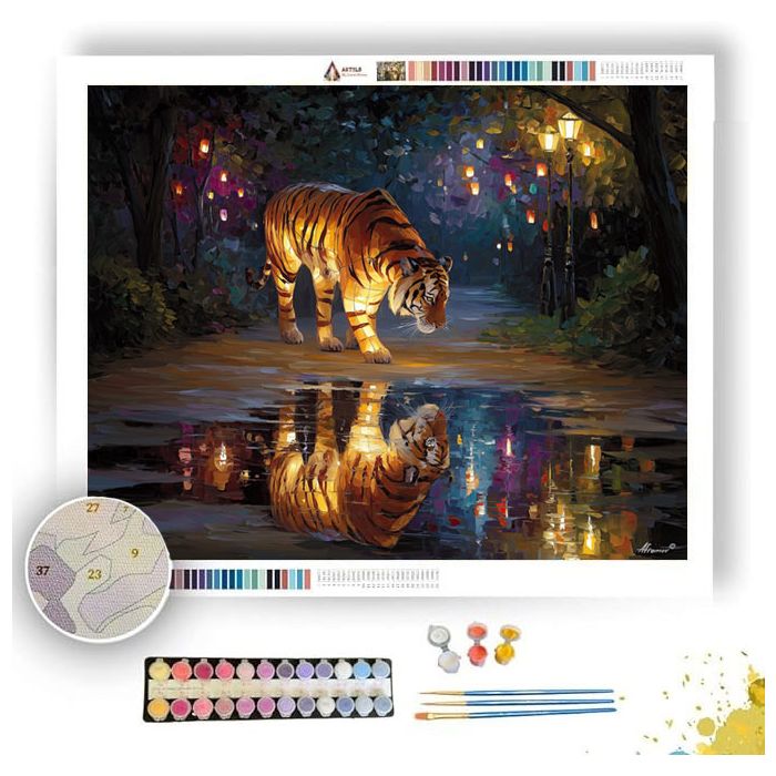 LANTERN TIGER - Paint by Numbers Full Kit