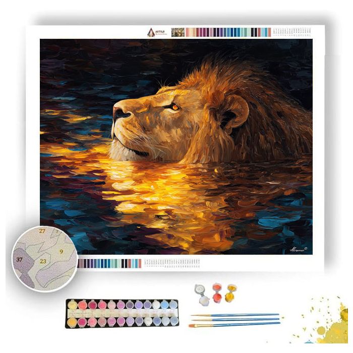 SUNKEN LION - Paint by Numbers Full Kit