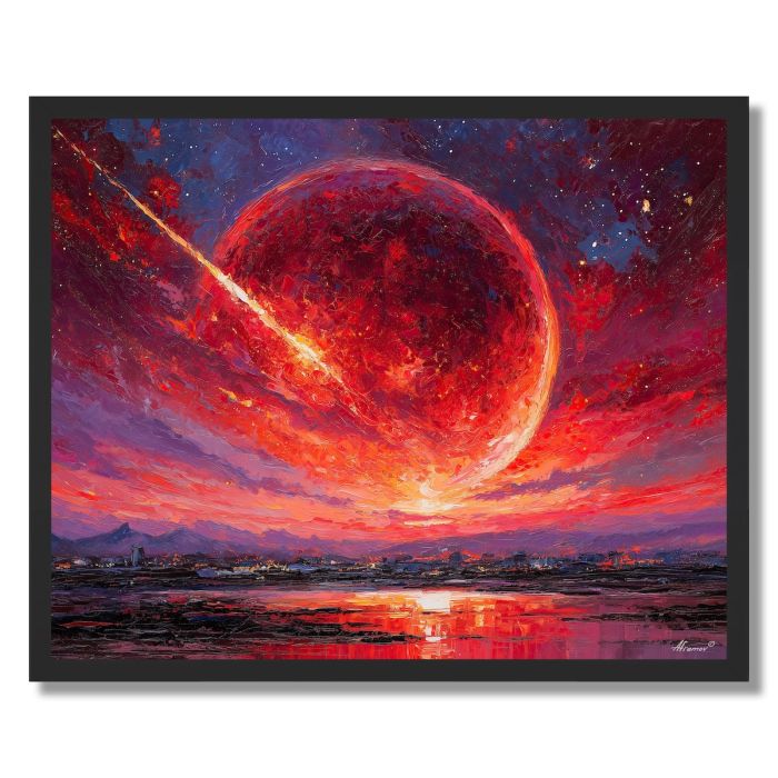 CRIMSON ORBIT - FRAMED