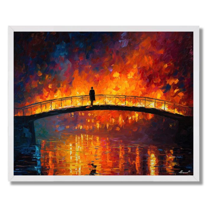 BURNING BRIDGE - FRAMED