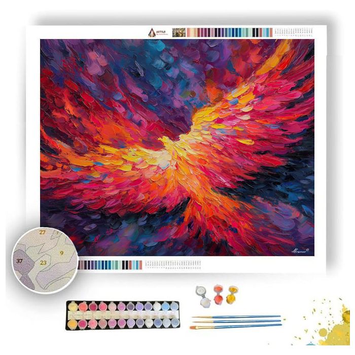 CRIMSON FLAME - Paint by Numbers Full Kit