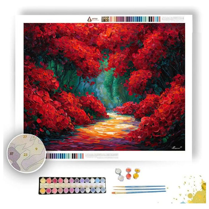 CRIMSON GARDEN - Paint by Numbers Full Kit