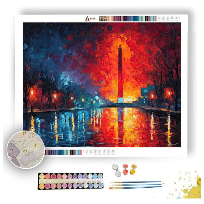 CRIMSON OBELISK - Paint by Numbers Full Kit